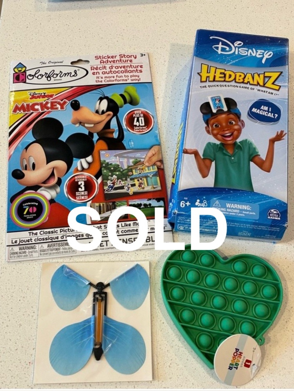 Disney Hedbanz Game, Disney Junior Mickey Mouse Sticker NWOT
